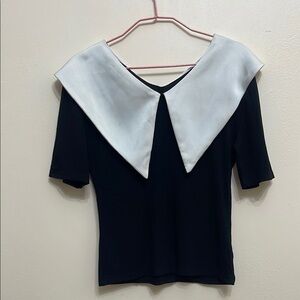 Elegant Black and White Women's Top size M